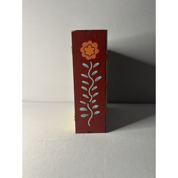 Day Of The Dead Handcrafted Wooden Altar Box With Colorful Folk Art Design & Sma - Picture 5 of 5